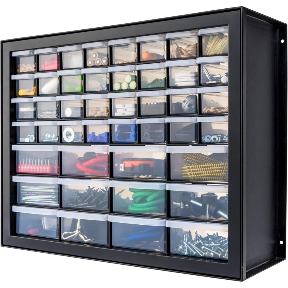 IRIS Screw Tool Organizer Small Parts Cabinet, 44-Drawer, Electronics Hardware